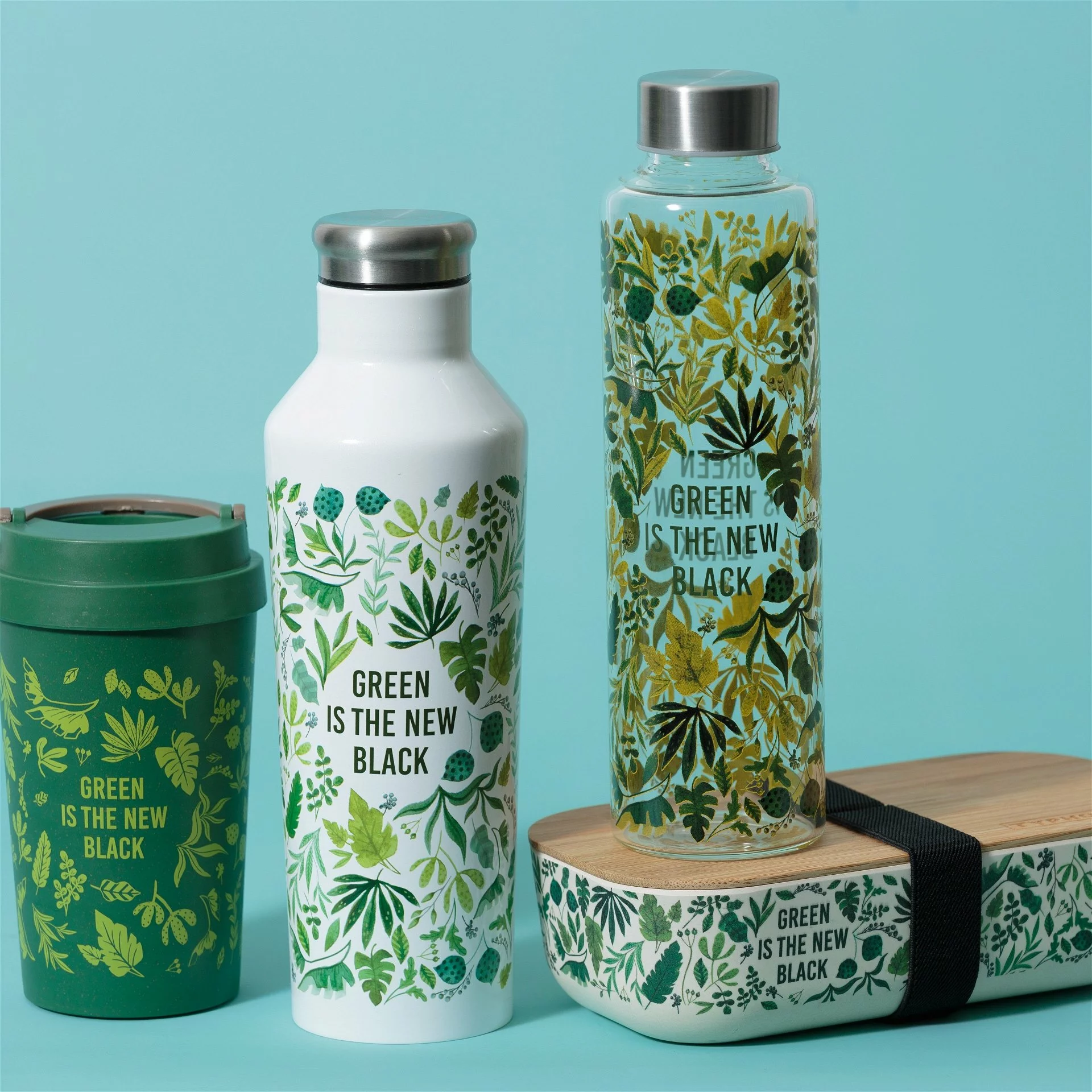 Typhoon PURE 12.8oz Wheat Fiber Travel Mug | Green Is The New Black - Image 2