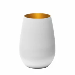 Stolzle 15.75oz Olympia Glass Tumblers - Set Of 6 | White & Gold
