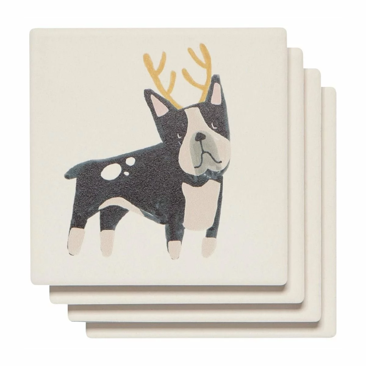Danica Brands Danica Jubilee 4" Soak Up Coasters (Set Of 4) | Yule Dogs